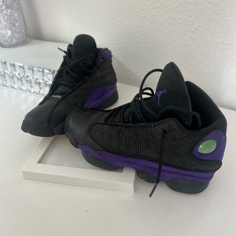 Air Jordan Retro 13 Black and Purple Sneakers